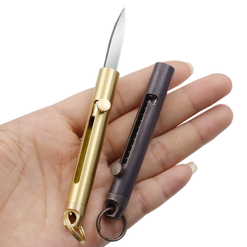 MINI Hiking Fishing Hunting Gadget EDC Knife Paper Cutting Self Defense Weapon Keychain Tool Outdoor Camping 8 - Self Defence Weapon