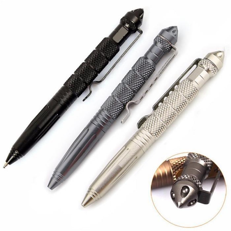 Military Tactical Pen Self Defense Weapons Aluminum Alloy Defence Kit Outdoor Multipurpose Emergency Glass Breaker Survival - Self Defence Weapon