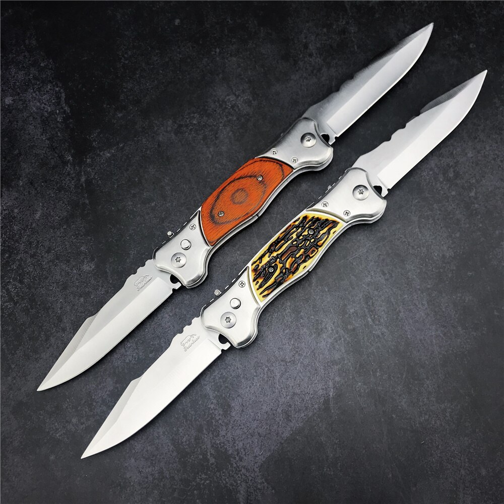 Russian Stainless Steel AUTO Folding Blade Knife Self Defense Knife Hunting Knife Camping Survival Knife Army 8 - Self Defence Weapon