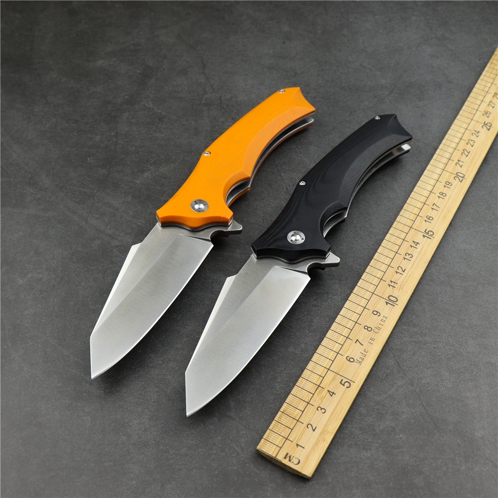 Outdoor camping survival heavy folding knife 440C blade G10 handle high hardness sharp hunting tactics self 7 - Self Defence Weapon